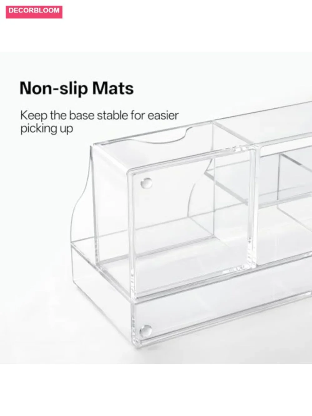 Makeup Organizer with Drawer - Acrylic Cosmetic Storage for Vanity, Bathroom